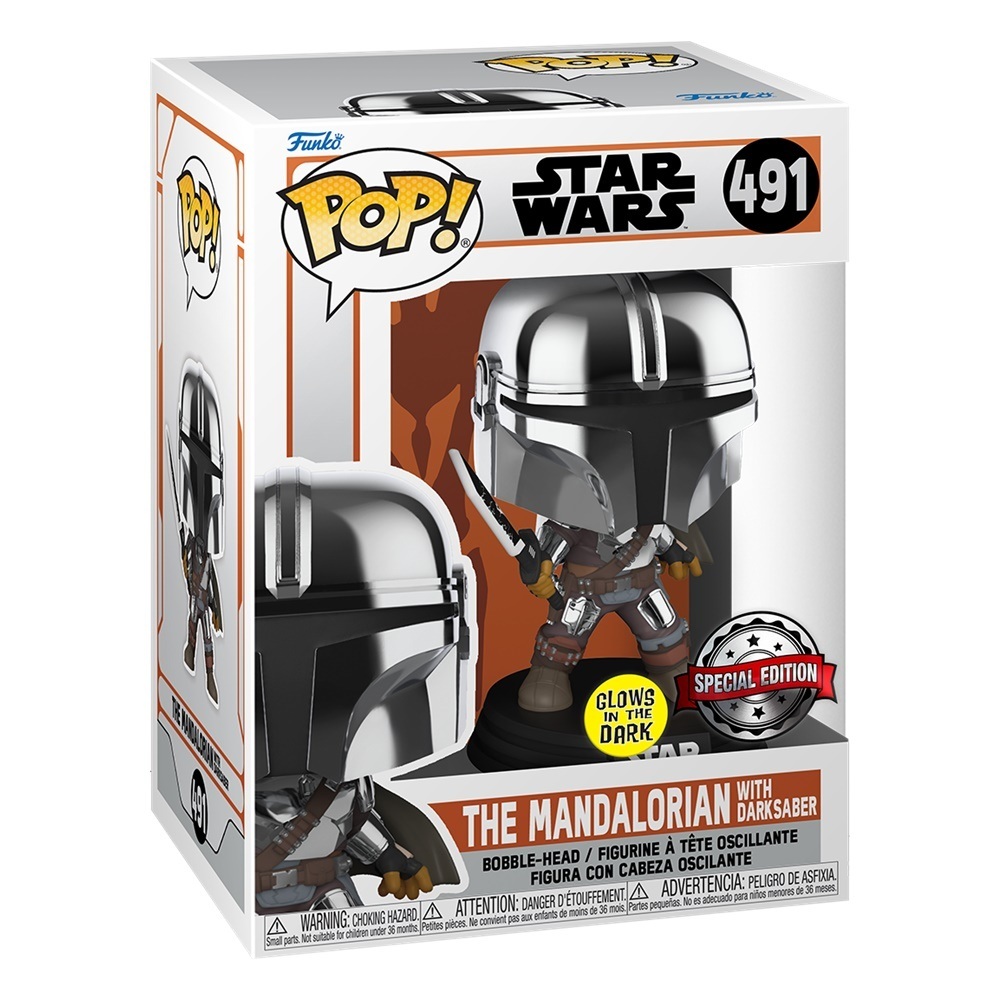 249c5ba6592a72a8bc16b81ac512506ab28d62ae Funko POP! The Mandalorian with Darksaber (Special Edition) #491